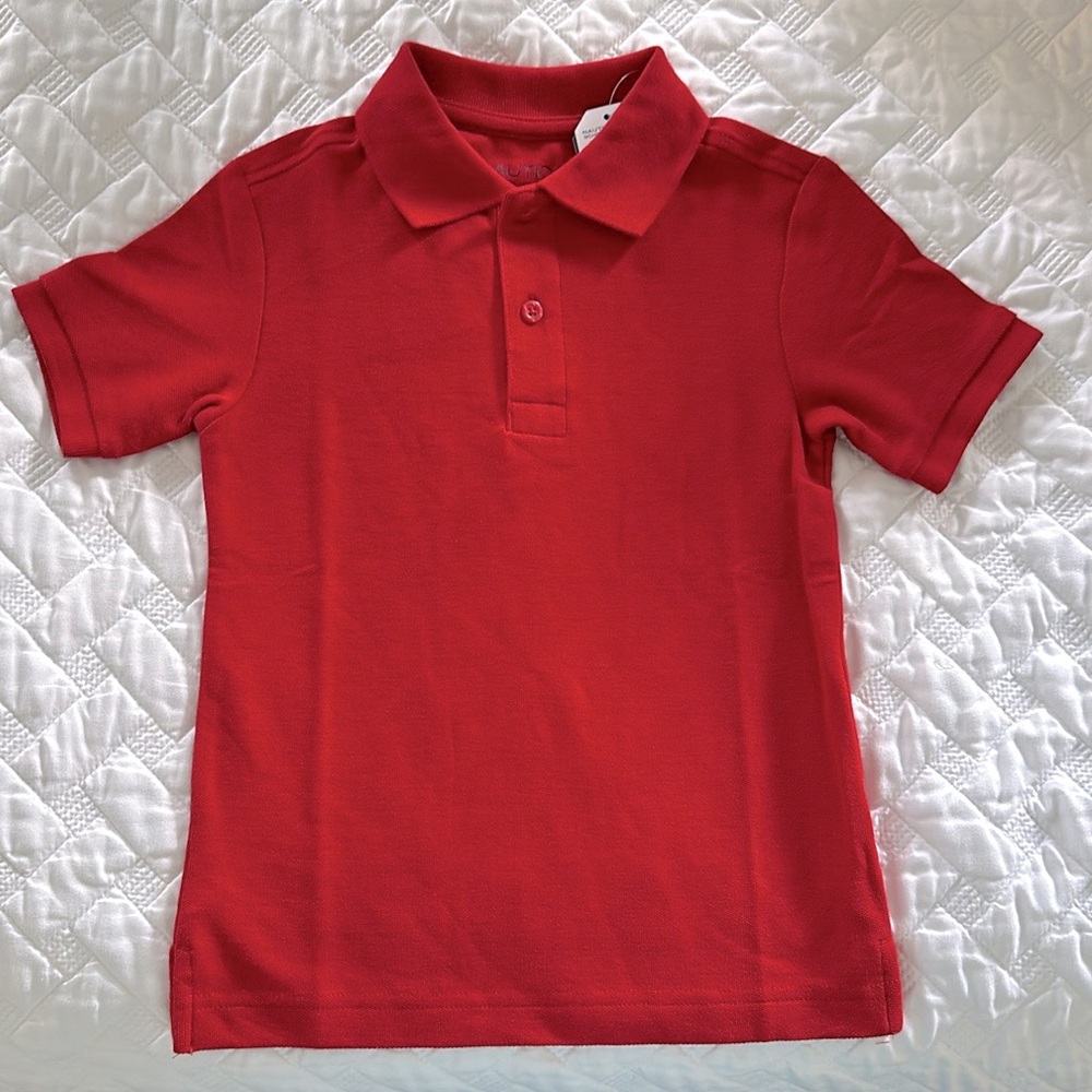 NWT Nautica Little Boys Short Sleeve Performance Polo Size M(5)
